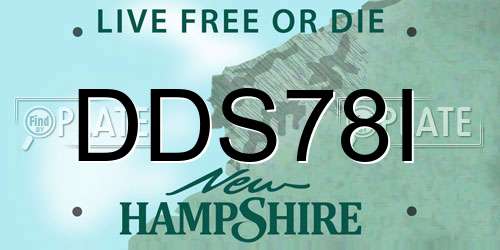 DDS78I New Hampshire License Plate