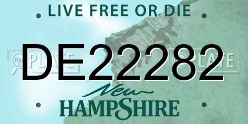 DE22282 New Hampshire License Plate