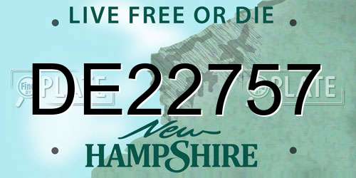 DE22757 New Hampshire License Plate