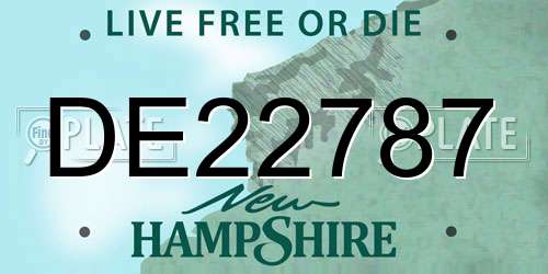 DE22787 New Hampshire License Plate