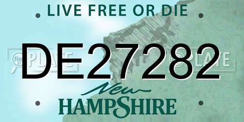DE27282 New Hampshire License Plate