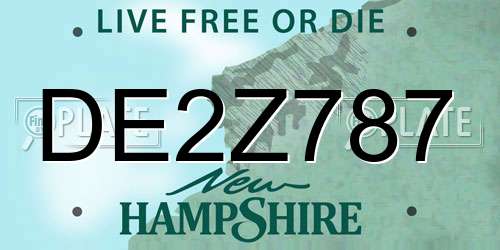 DE2Z787 New Hampshire License Plate