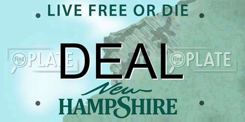 DEAL New Hampshire License Plate