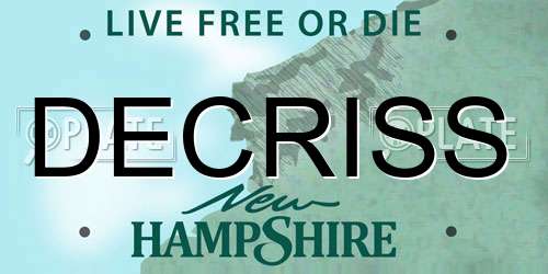 DECRISS New Hampshire License Plate