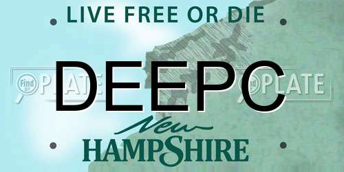 DEEPC New Hampshire License Plate