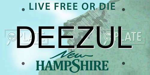 DEEZUL New Hampshire License Plate