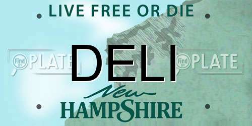 DELI New Hampshire License Plate