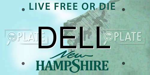 DELL New Hampshire License Plate