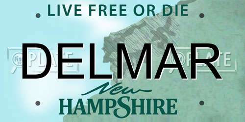 DELMAR New Hampshire License Plate