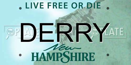 DERRY New Hampshire License Plate