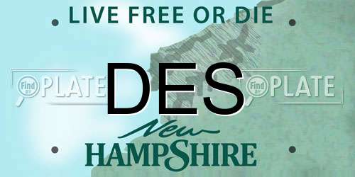 DES New Hampshire License Plate