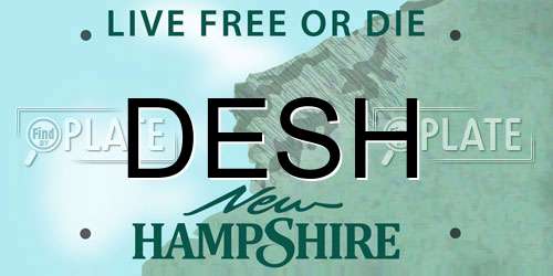 DESH New Hampshire License Plate