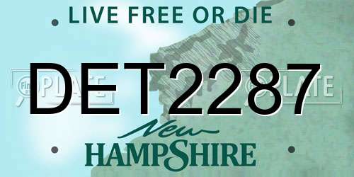 DET2287 New Hampshire License Plate
