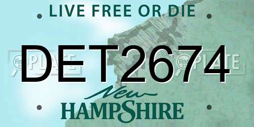 DET2674 New Hampshire License Plate