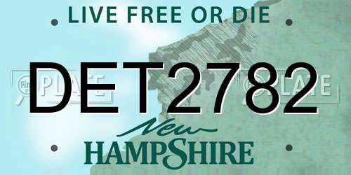 DET2782 New Hampshire License Plate