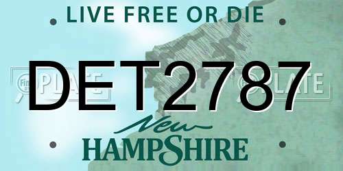 DET2787 New Hampshire License Plate