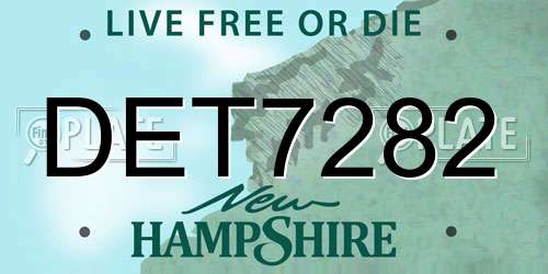 DET7282 New Hampshire License Plate
