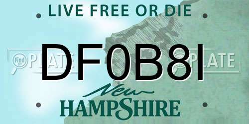 DF0B8I New Hampshire License Plate