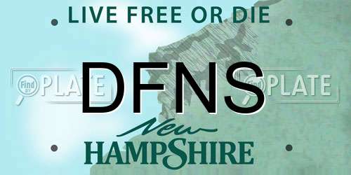 DFNS New Hampshire License Plate