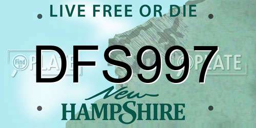 DFS997 New Hampshire License Plate