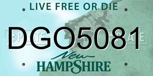DGO5081 New Hampshire License Plate