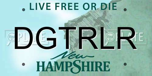 DGTRLR New Hampshire License Plate
