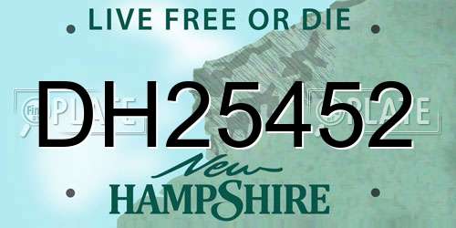DH25452 New Hampshire License Plate