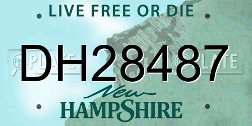 DH28487 New Hampshire License Plate