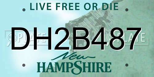 DH2B487 New Hampshire License Plate