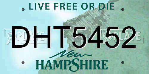 DHT5452 New Hampshire License Plate