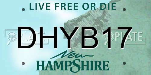 DHYB17 New Hampshire License Plate
