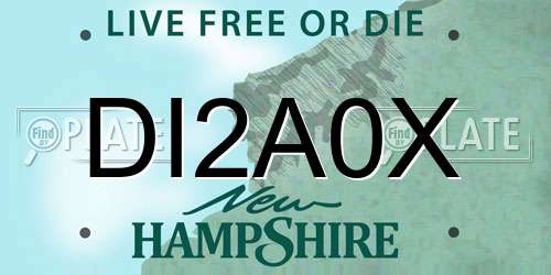 DI2A0X New Hampshire License Plate
