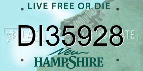 DI35928 New Hampshire License Plate
