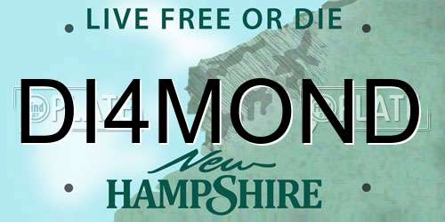 DI4MOND New Hampshire License Plate