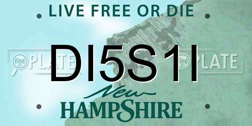 DI5S1I New Hampshire License Plate