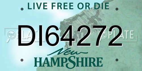 DI64272 New Hampshire License Plate