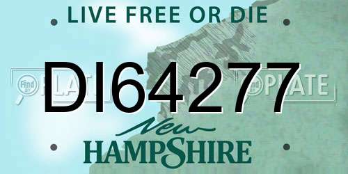 DI64277 New Hampshire License Plate