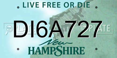 DI6A727 New Hampshire License Plate