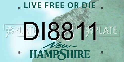 DI8811 New Hampshire License Plate