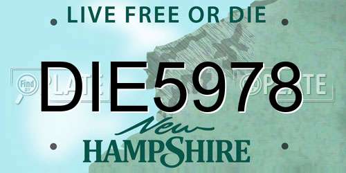 DIE5978 New Hampshire License Plate
