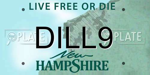 DILL9 New Hampshire License Plate