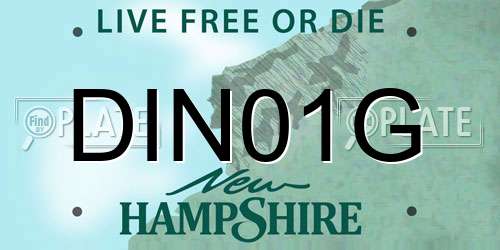 DIN01G New Hampshire License Plate