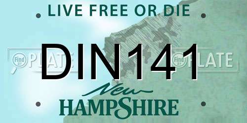 DIN141 New Hampshire License Plate