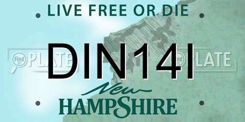 DIN14I New Hampshire License Plate