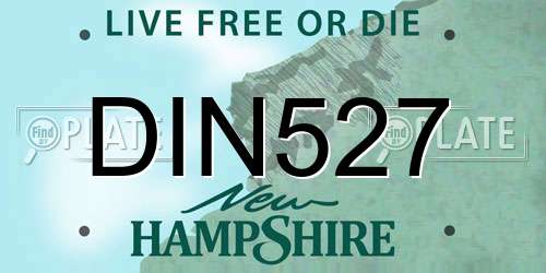 DIN527 New Hampshire License Plate