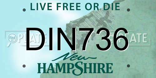 DIN736 New Hampshire License Plate