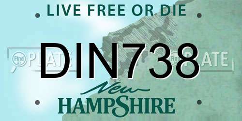 DIN738 New Hampshire License Plate