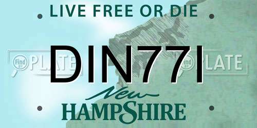 DIN77I New Hampshire License Plate