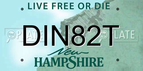 DIN82T New Hampshire License Plate