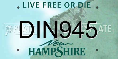 DIN945 New Hampshire License Plate